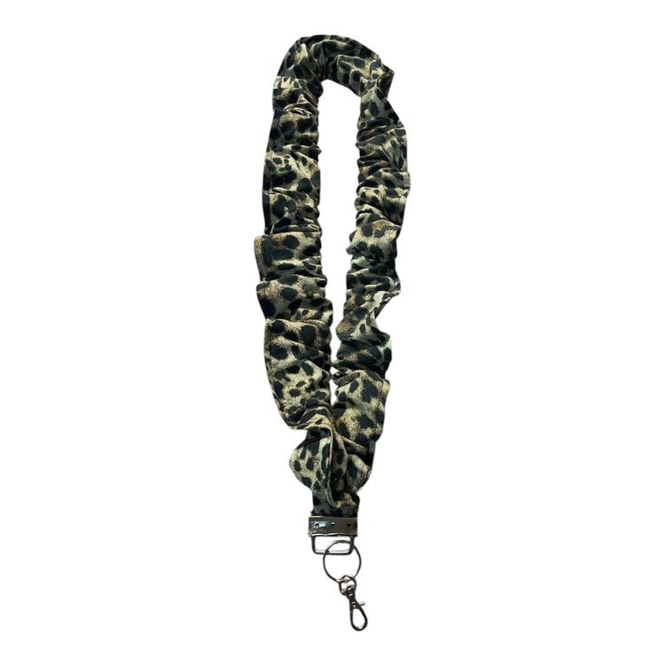 Leopard Print Scrunchie Lanyard